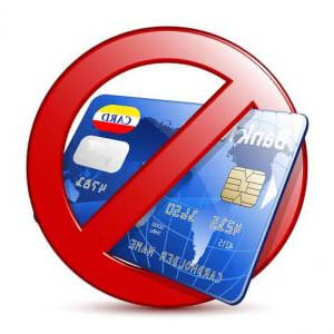 クレジットカードと禁止マーク