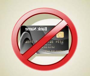 クレジットカードと禁止マーク