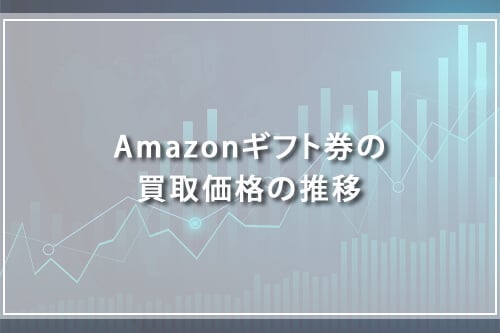 Amazonギフト券の買取価格の推移