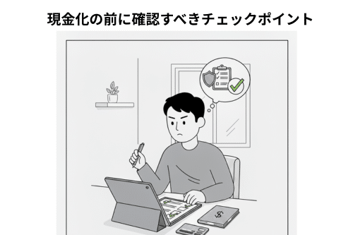 現金化の前に確認すべきチェックポイント